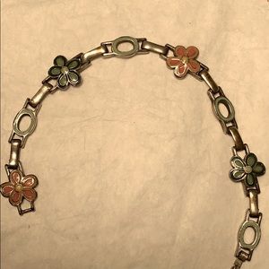 Enamel flower bracelet